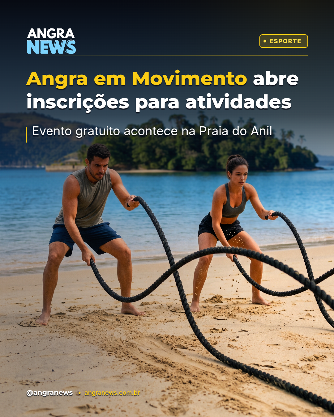 Angra em Movimento abre inscrições para atividades na Praia do Anil