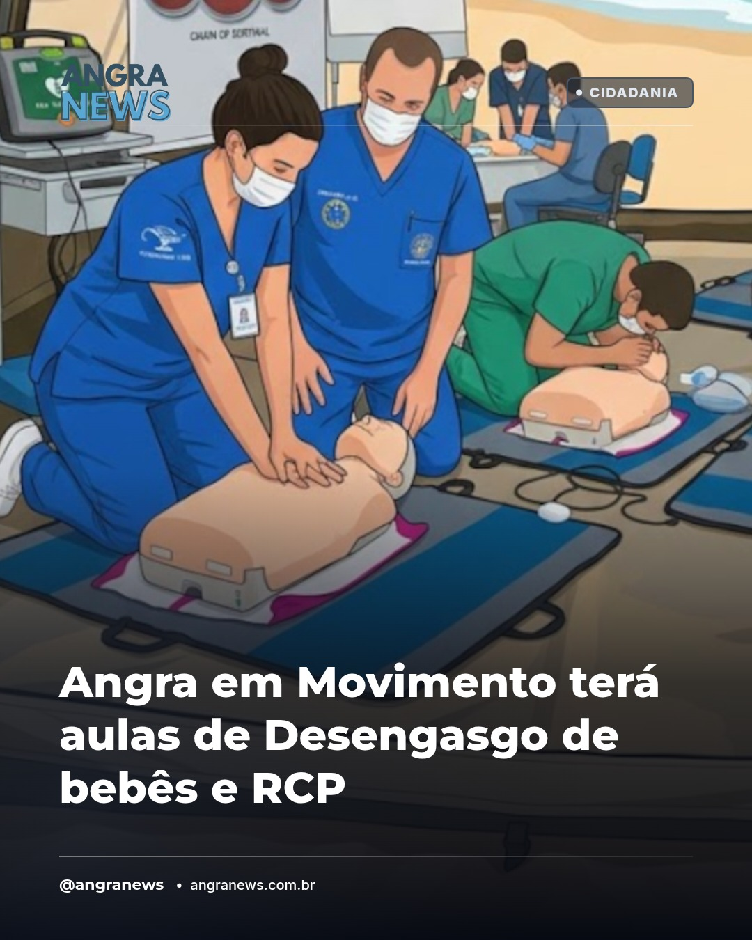 Angra em Movimento terá aulas de Desengasgo de bebês e RCP