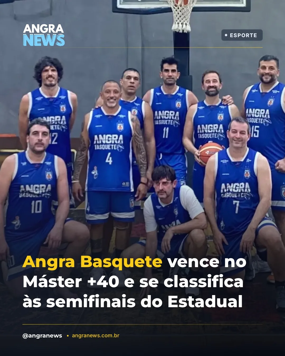 Angra Basquete vence no Máster +40 e se classifica às semifinais do Estadual
