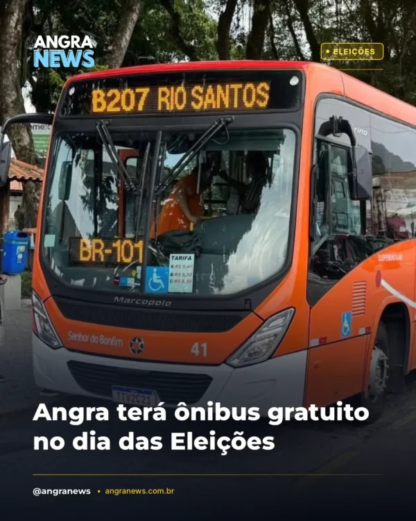 Angra terá ônibus gratuito no dia das Eleições