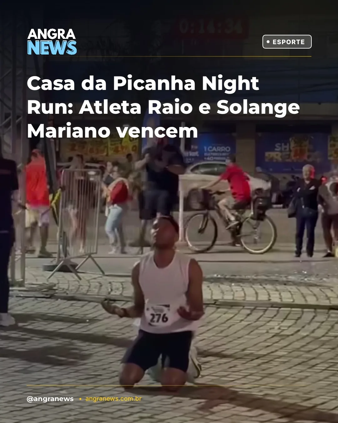 Casa da Picanha Night Run: Atleta Raio e Solange Mariano vencem