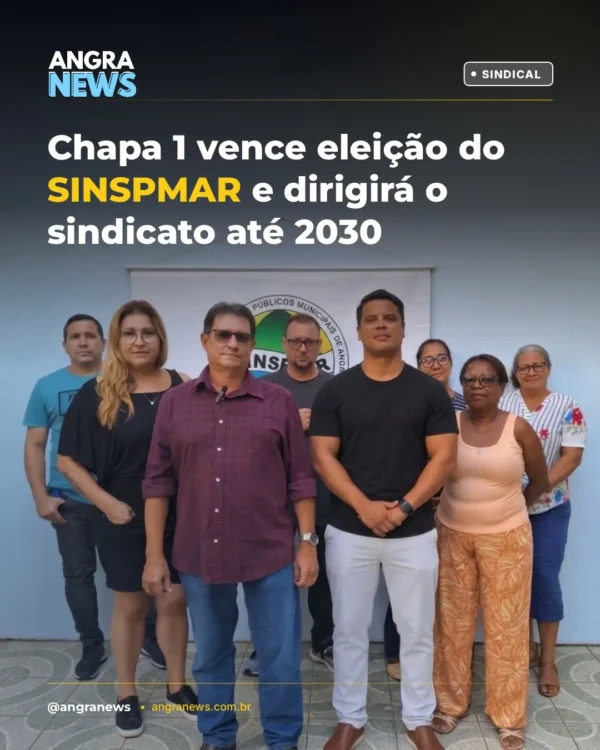 Chapa 1 vence eleição do SINSPMAR e dirigirá o sindicato até 2030