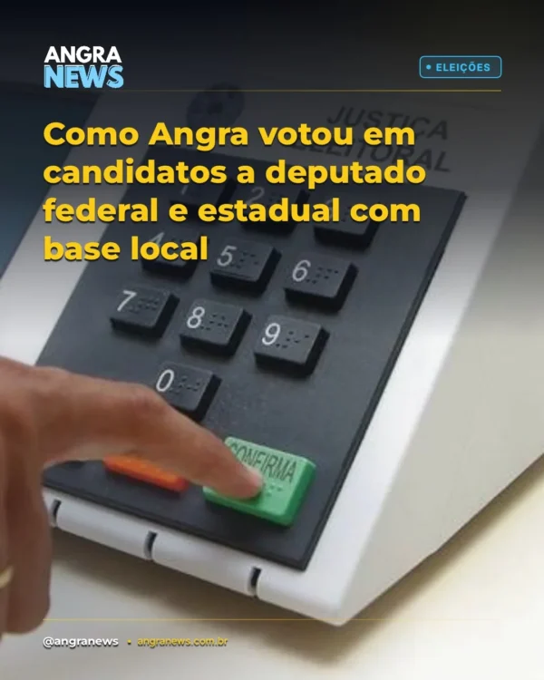 Como Angra votou em candidatos a deputado federal e estadual com base local