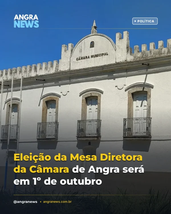 Eleição da Mesa Diretora da Câmara de Angra será em 1º de outubro