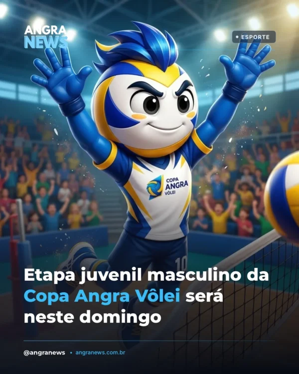 Etapa juvenil masculino da Copa Angra Vôlei será neste domingo