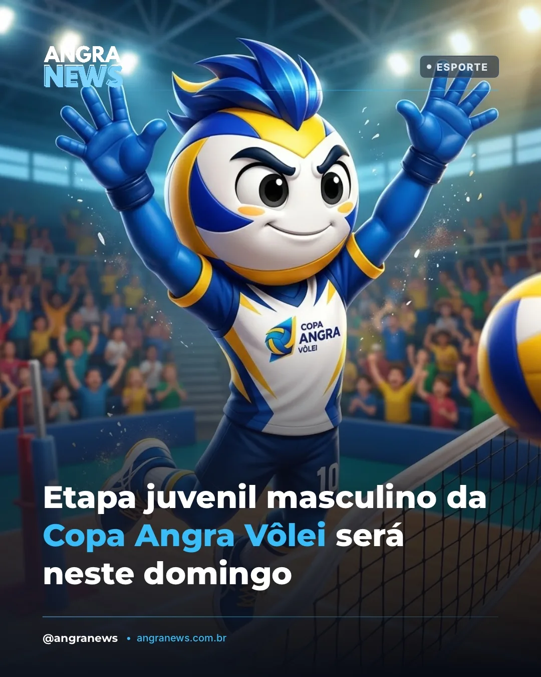 Etapa juvenil masculino da Copa Angra Vôlei será neste domingo