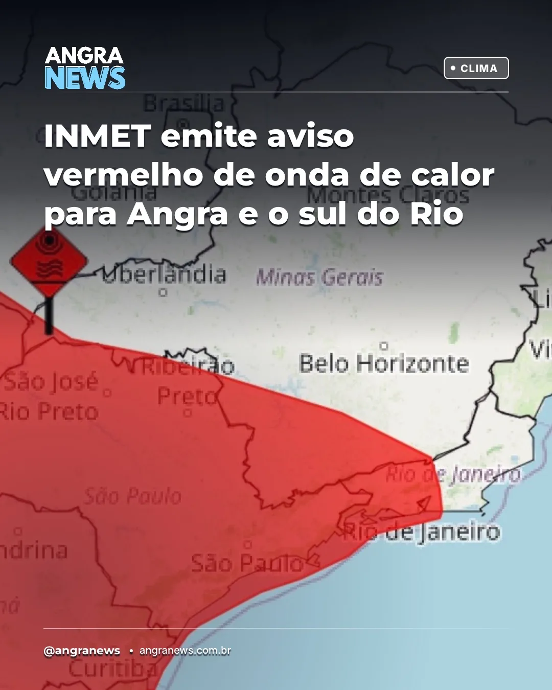 INMET emite aviso vermelho de onda de calor para Angra e o sul do Rio