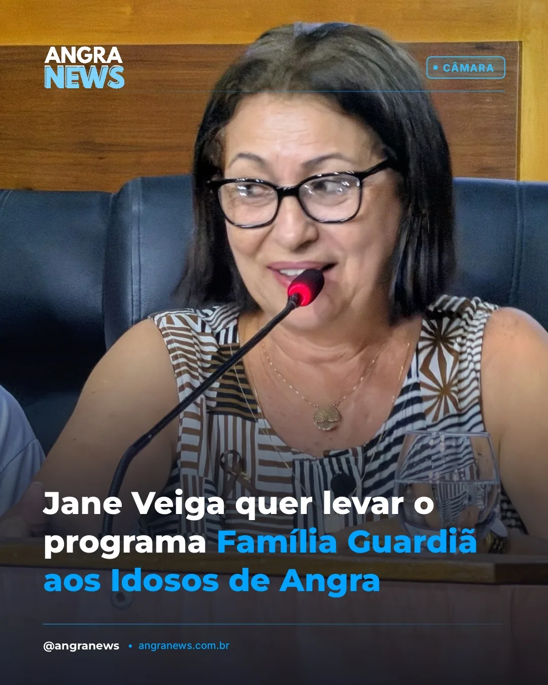 Jane Veiga quer levar o programa Família Guardiã aos Idosos de Angra