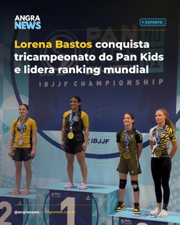 Lorena Bastos conquista tricampeonato do Pan Kids e lidera ranking mundial