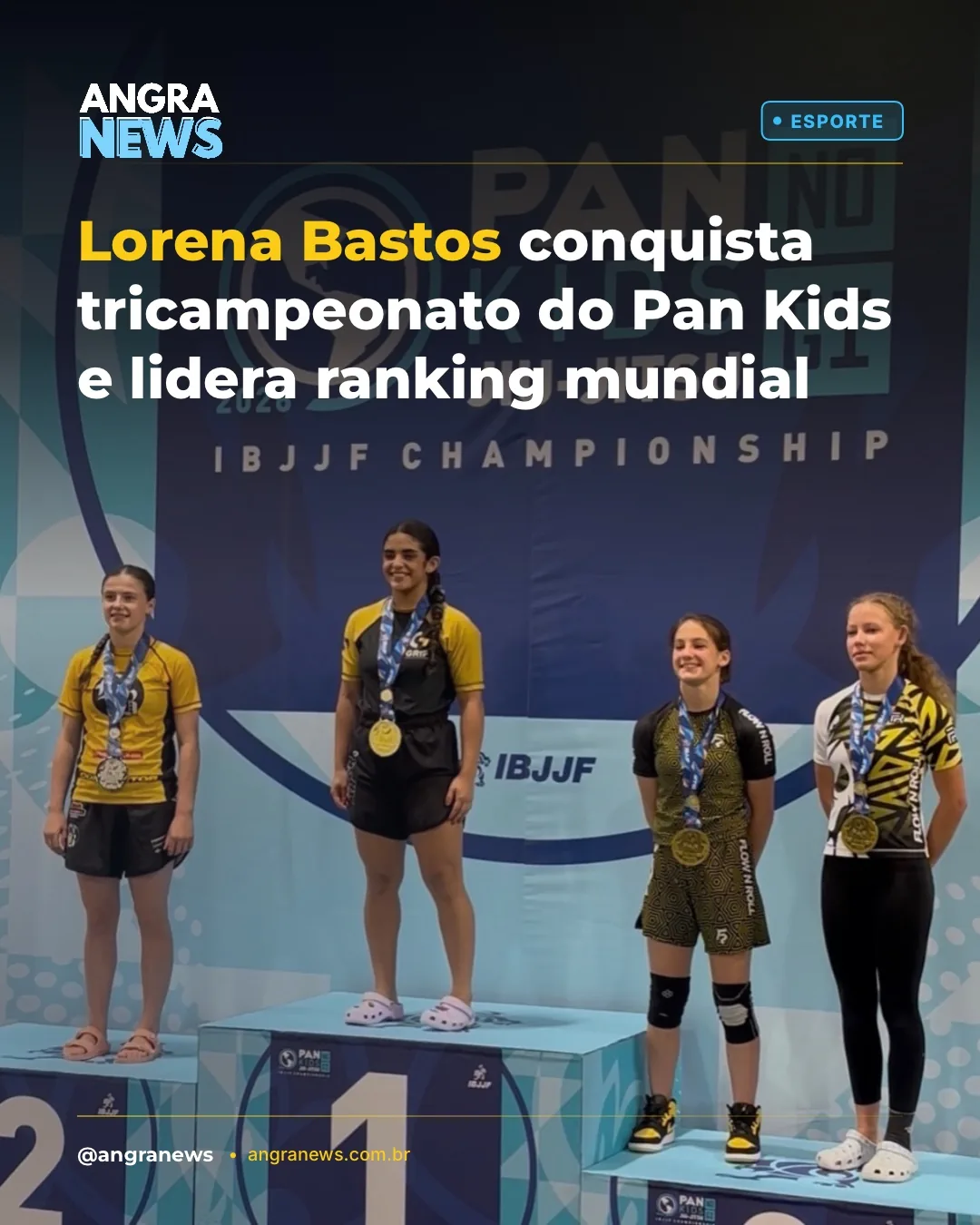 Lorena Bastos conquista tricampeonato do Pan Kids e lidera ranking mundial