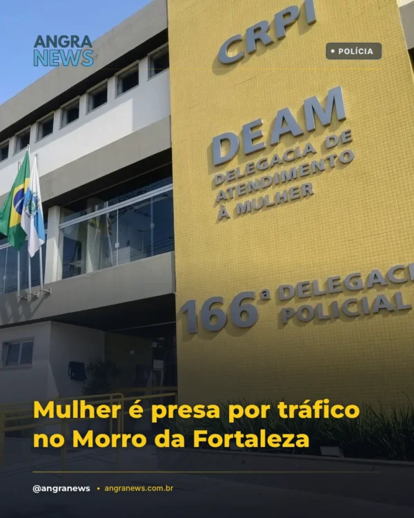 Mulher é presa por tráfico no Morro da Fortaleza