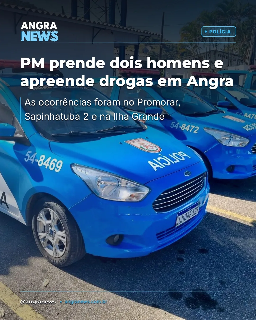 PM prende dois homens e apreende drogas em Angra