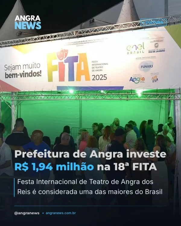 Prefeitura de Angra investe R$ 1,94 milhão na 18ª FITA