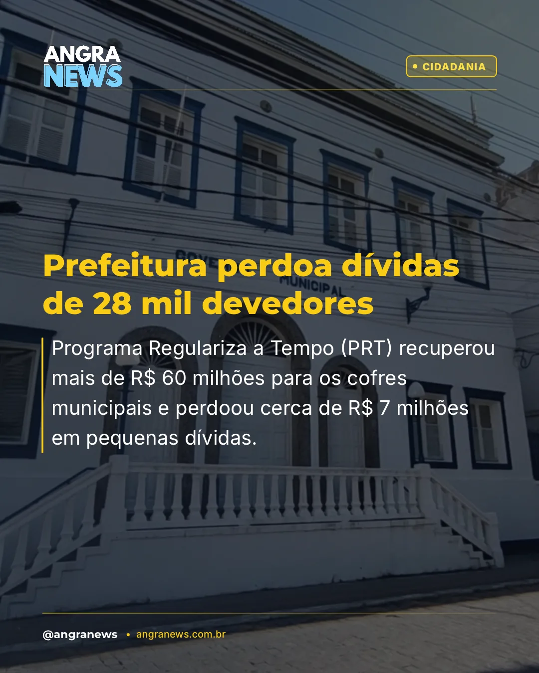 Prefeitura perdoa dívidas de 28 mil devedores