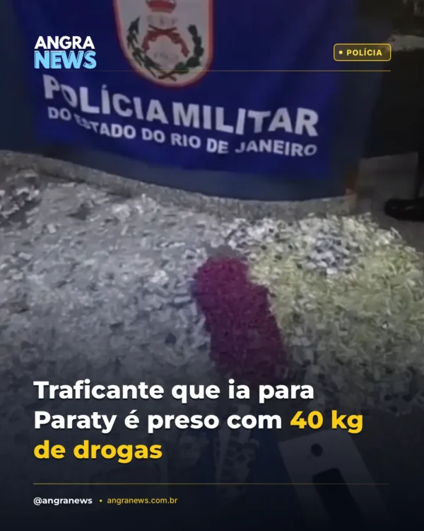 Traficante que ia para Paraty é preso com 40 kg de drogas