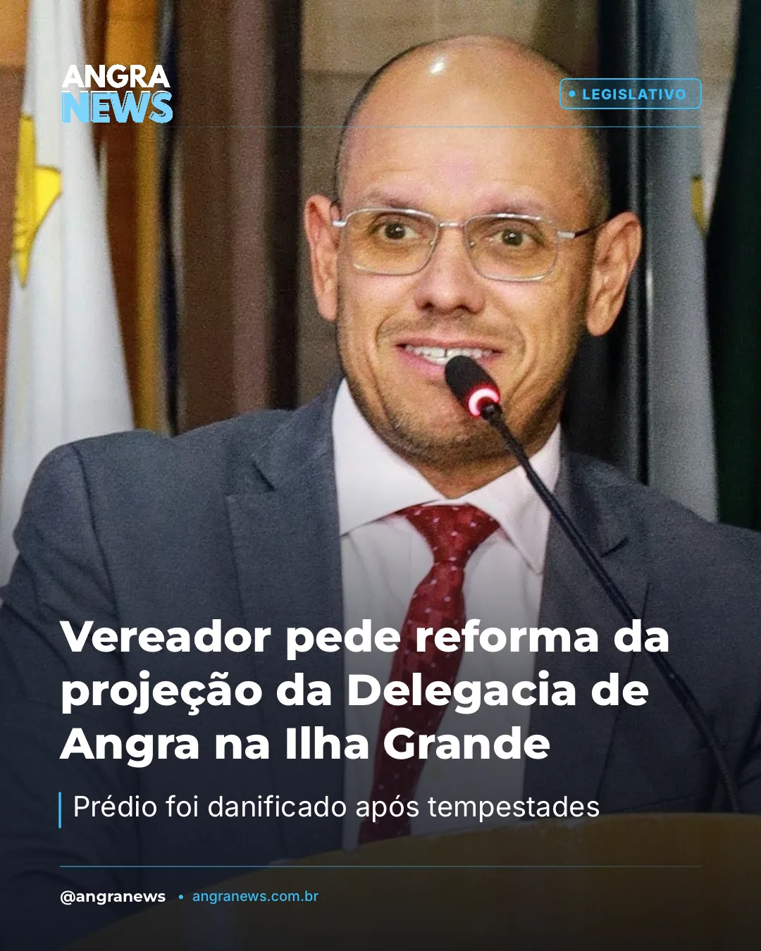 Vereador pede reforma da projeção da Delegacia de Angra na Ilha Grande