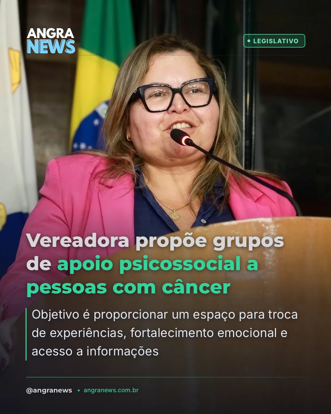 Vereadora propõe grupos de apoio psicossocial a pessoas com câncer