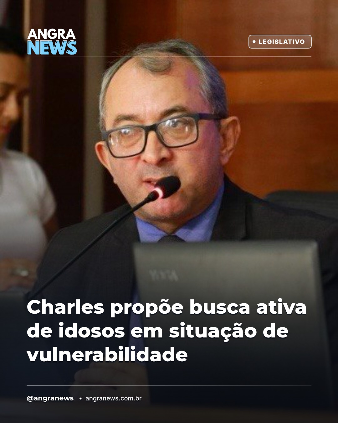 Charles propõe busca ativa de idosos em situação de vulnerabilidade