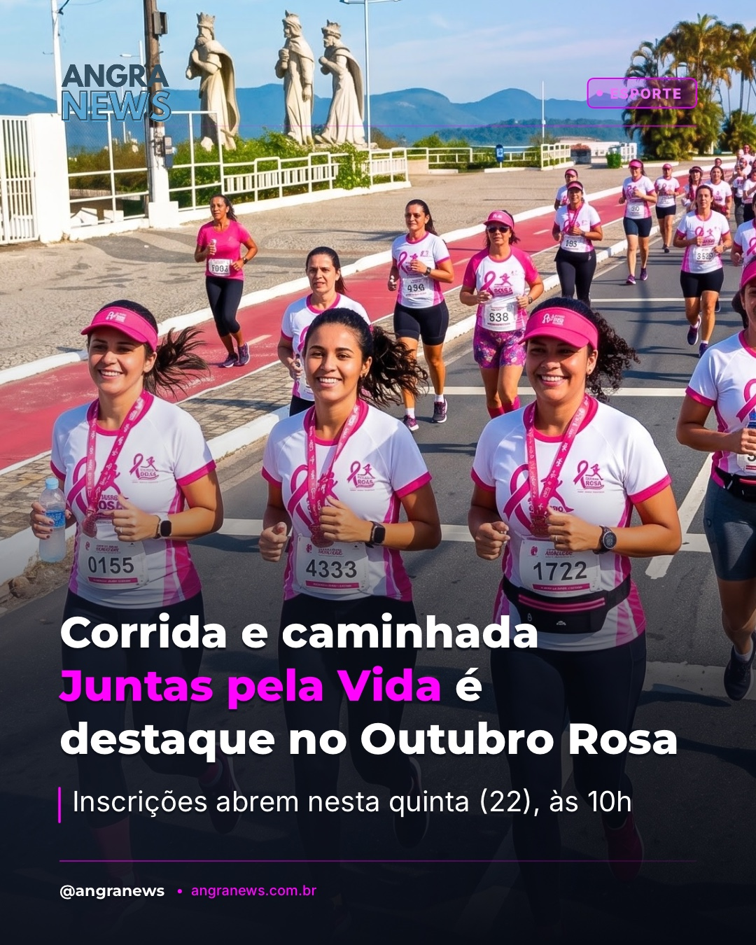 Corrida e caminhada Juntas pela Vida é destaque no Outubro Rosa