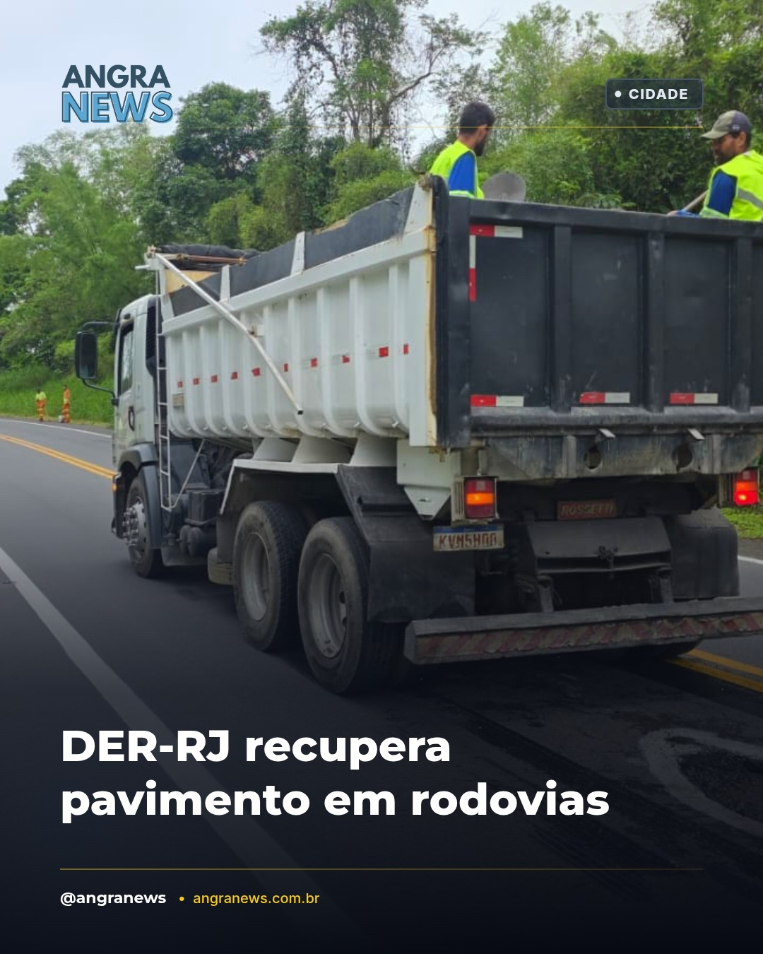 DER-RJ recupera pavimento em rodovias