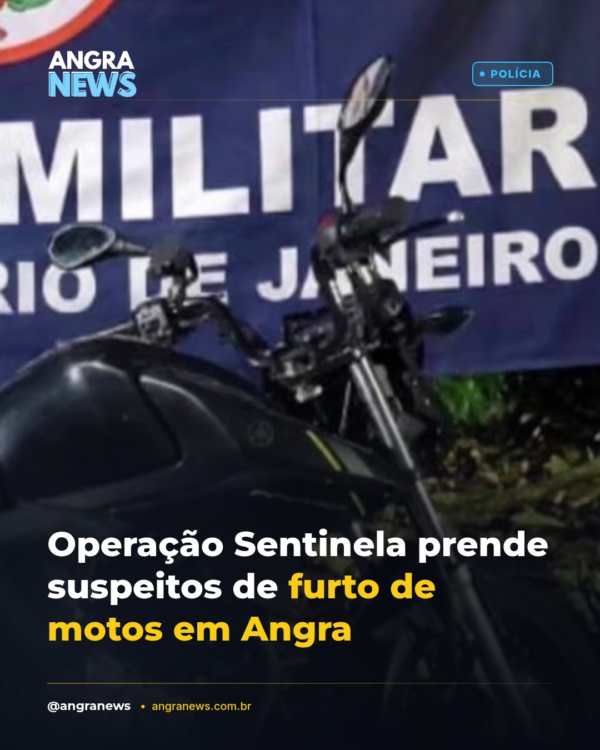 Operação Sentinela prende suspeitos de furto de motos em Angra