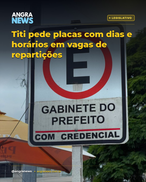 Titi pede placas com dias e horários em vagas de repartições
