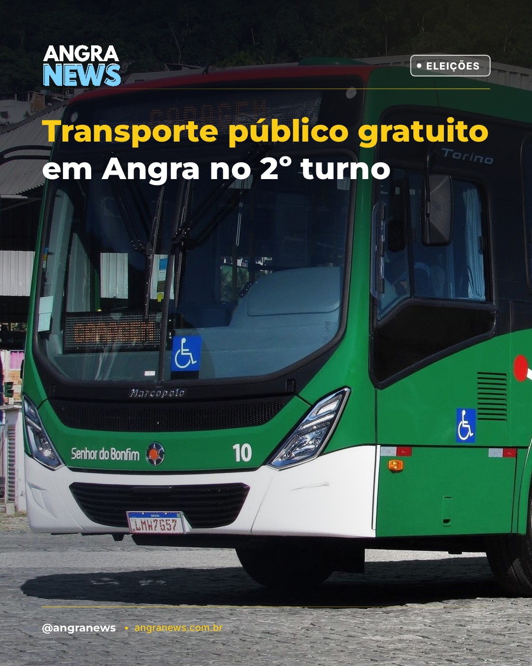 Transporte público gratuito em Angra no 2º turno